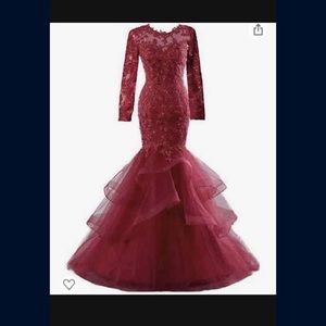 Light burgundy sooo beautiful mermaid dress size 12 women/girl.
